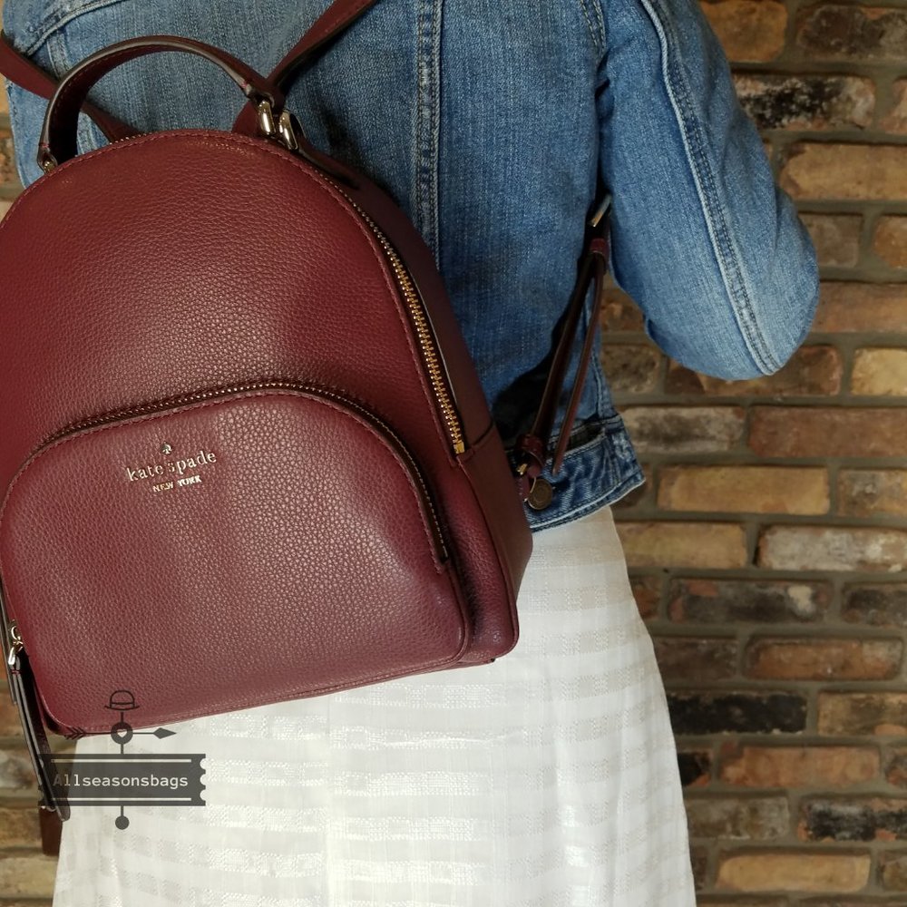 Kate Spade MEDIUM Jackson Backpack CHERRYWOOD New - Picture 5 of 14